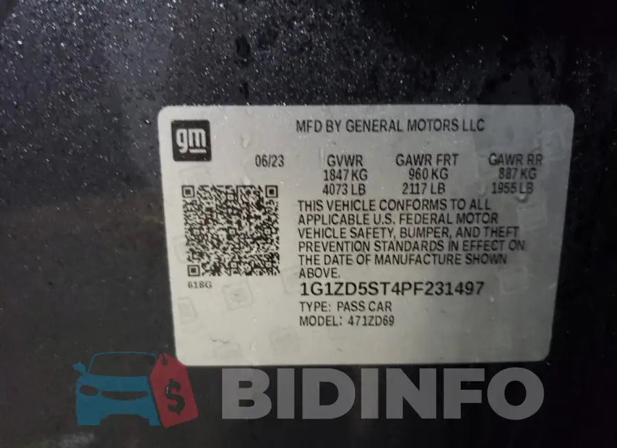 1G1ZD5ST4PF231497 Photo# 13