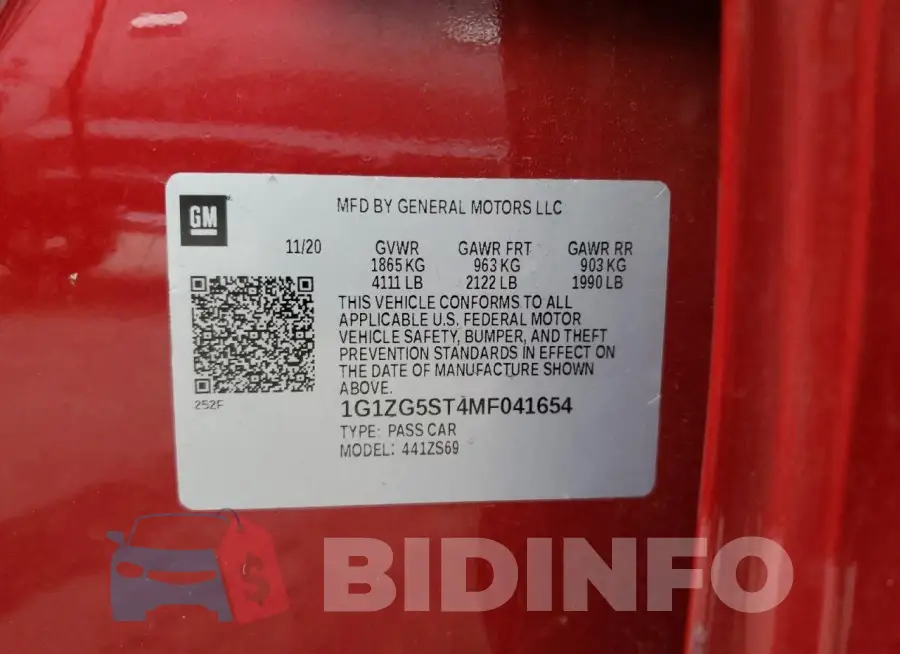 1G1ZG5ST4MF041654 Photo# 12