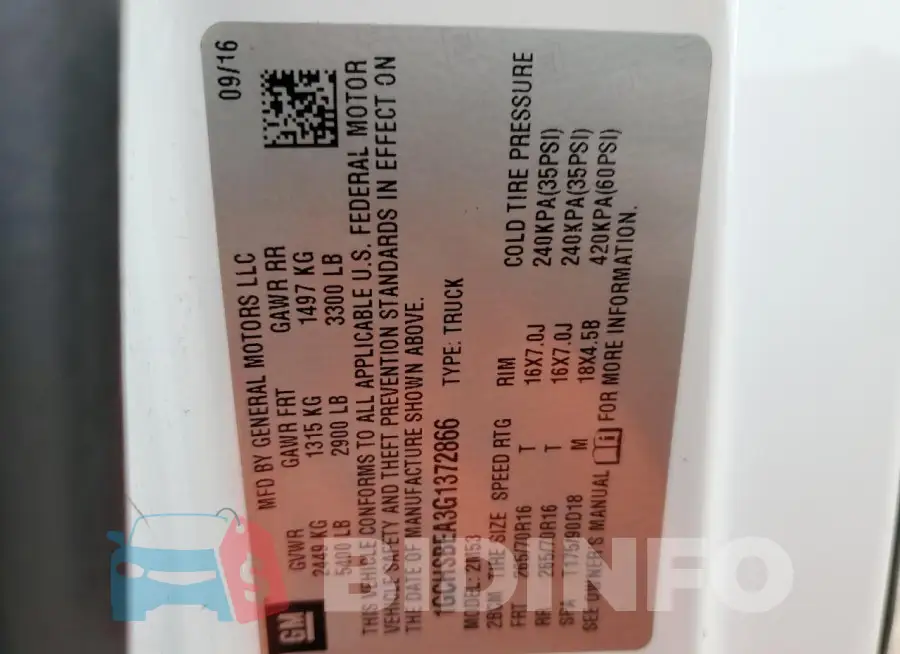 1GCHSBEA3G1372866 Photo# 12