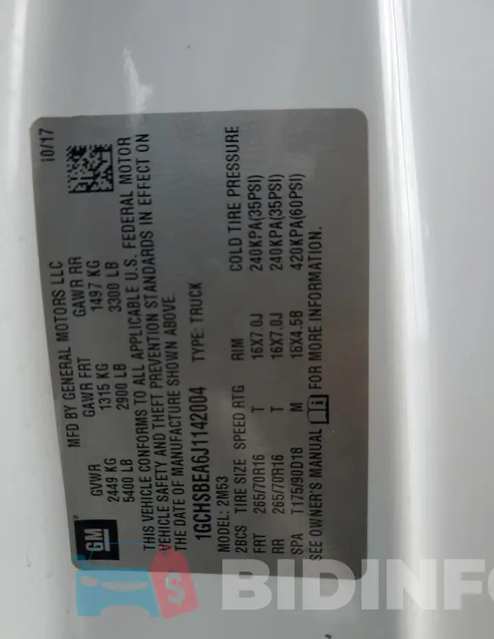 1GCHSBEA6J1142004 Photo# 12