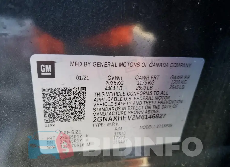 2GNAXHEV2M6146827 Photo# 13