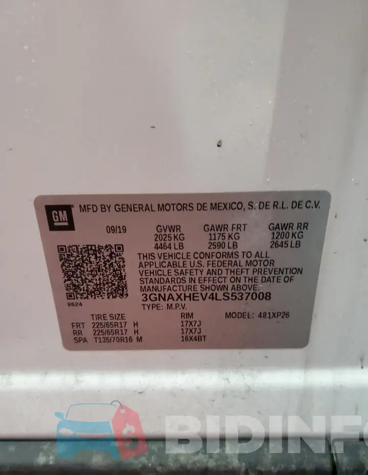 3GNAXHEV4LS537008 Photo# 13