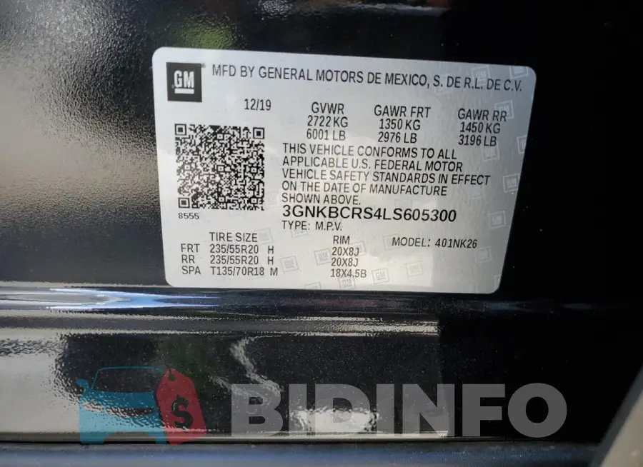 3GNKBCRS4LS605300 Photo# 12