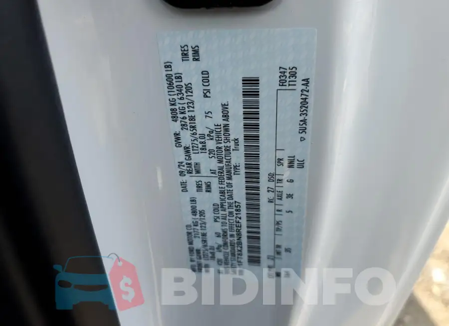 1FT8X2BN8REF21857 Photo# 12