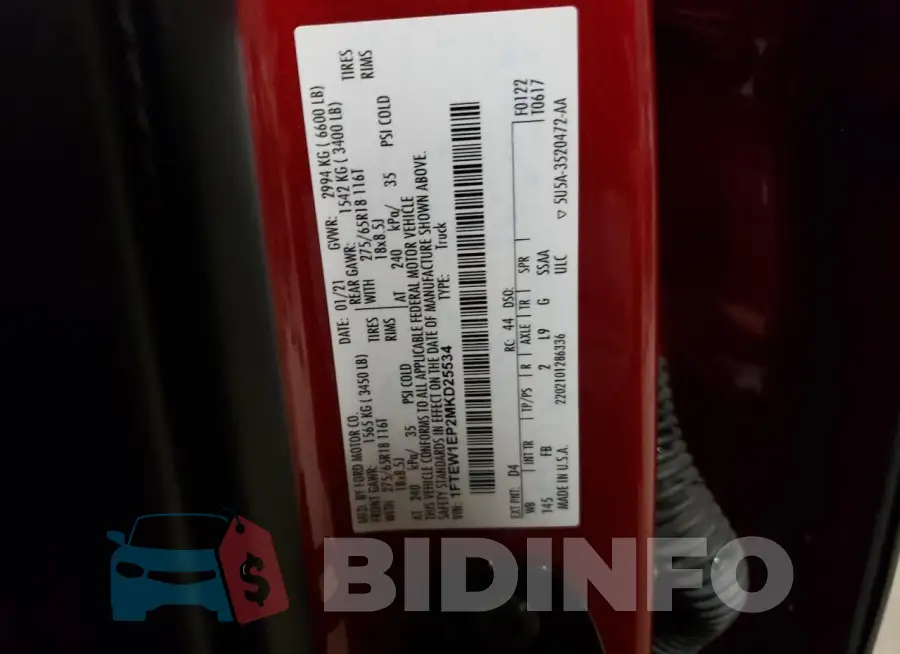 1FTEW1EP2MKD25534 Photo# 13