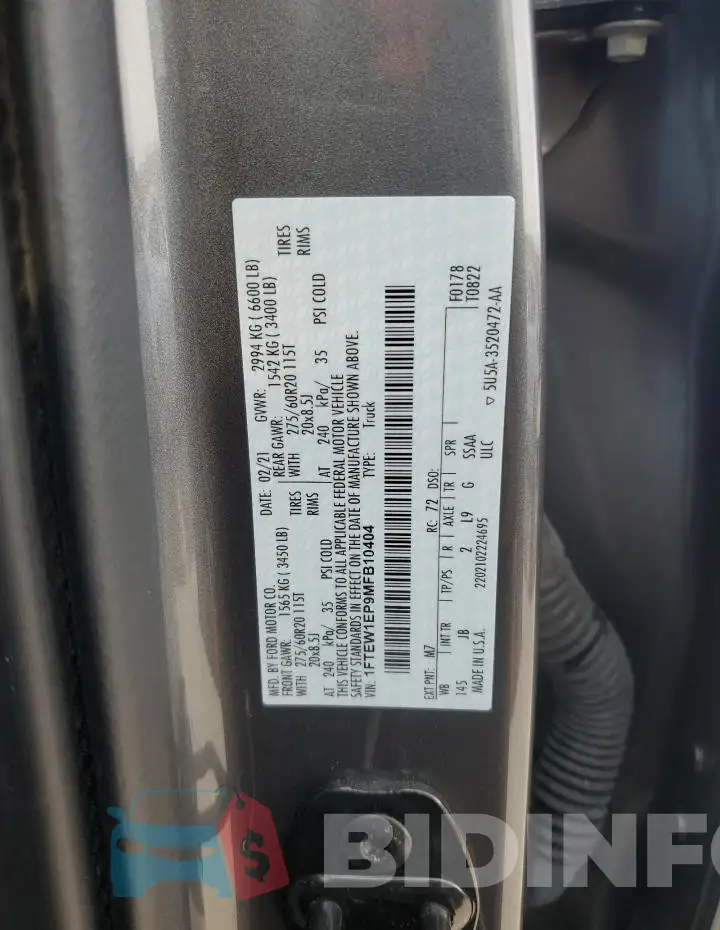 1FTEW1EP9MFB10404 Photo# 12