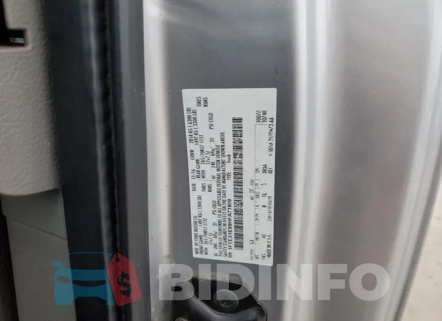 1FTEX1E89HFA71809 Photo# 12