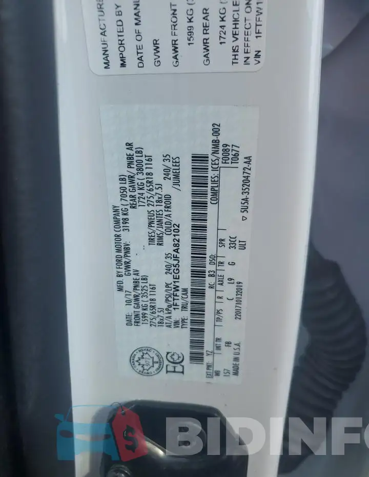 1FTFW1EG5JFA82102 Photo# 13