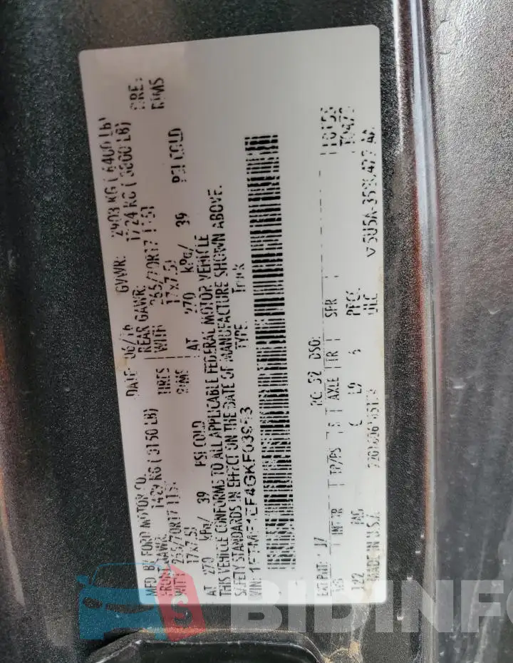 1FTMF1EF4GKF03953 Photo# 12