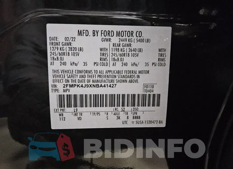 2FMPK4J9XNBA41427 Photo# 13