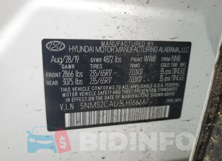 5NMS2CAD3LH166667 Photo# 14