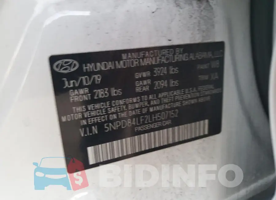 5NPD84LF2LH507152 Photo# 13