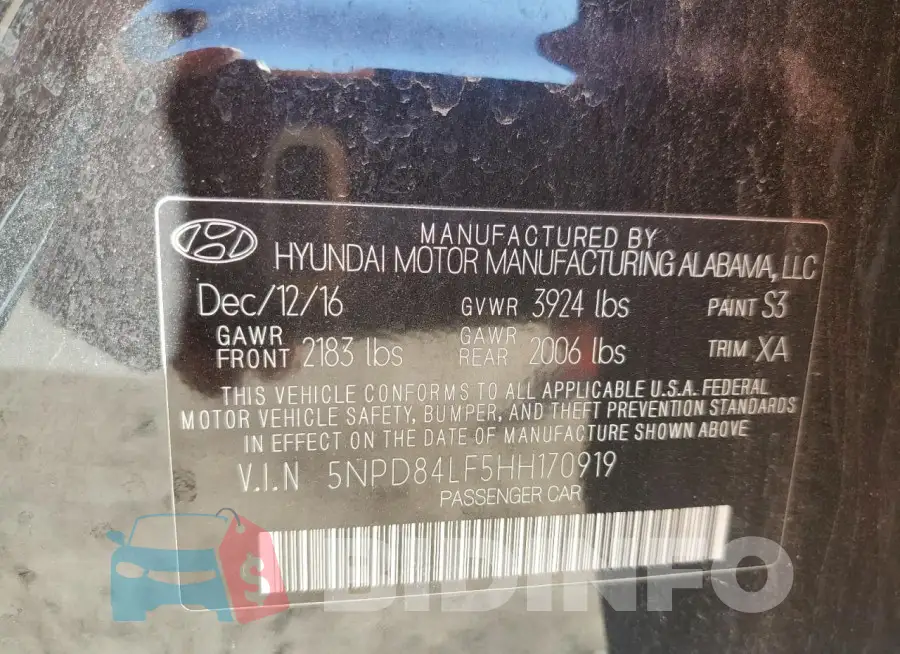 5NPD84LF5HH170919 Photo# 12