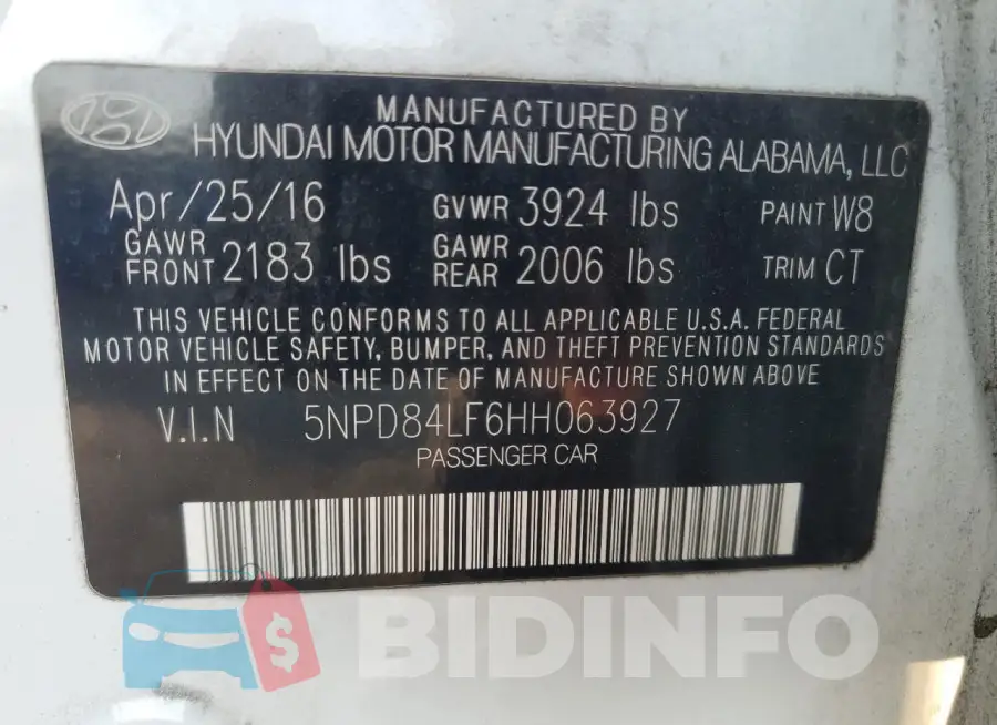 5NPD84LF6HH063927 Photo# 13