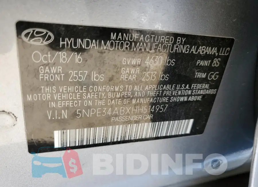 5NPE34ABXHH514957 Photo# 12