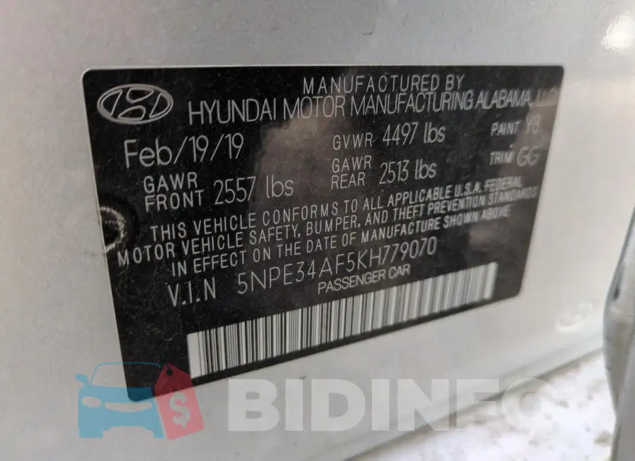 5NPE34AF5KH779070 Photo# 12