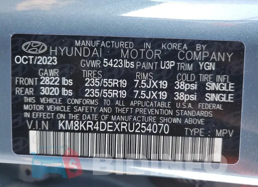 KM8KR4DEXRU254070 Photo# 13