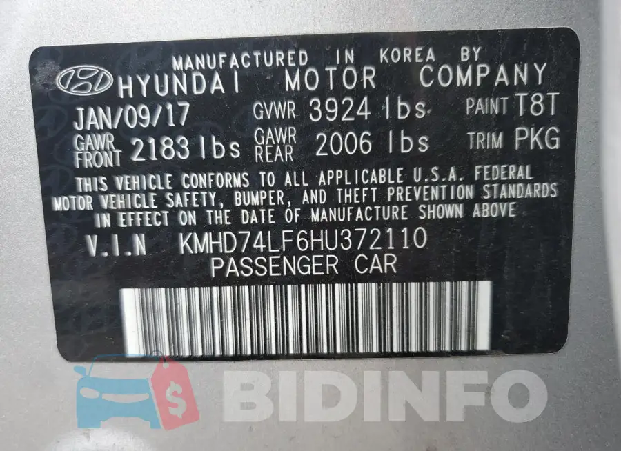 KMHD74LF6HU372110 Photo# 12