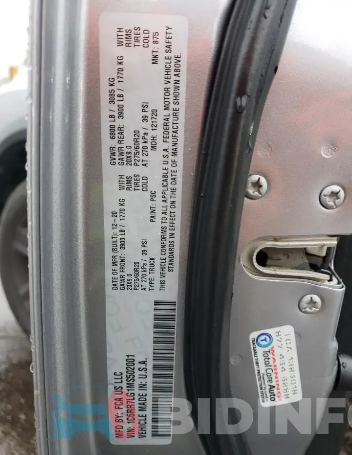 1C6RR7LG1MS502001 Photo# 12
