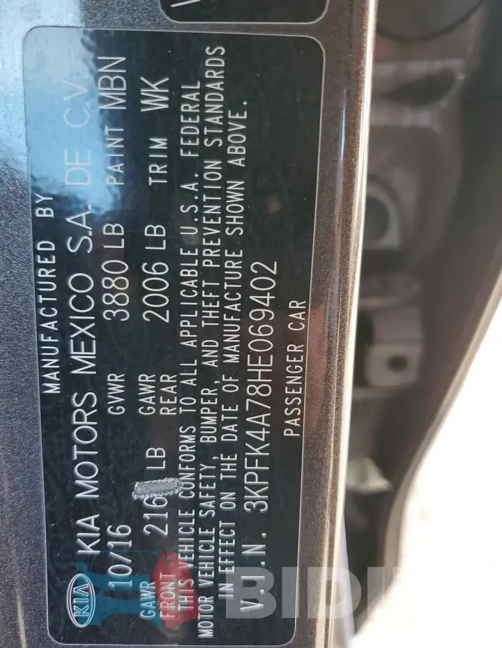 3KPFK4A78HE069402 Photo# 12