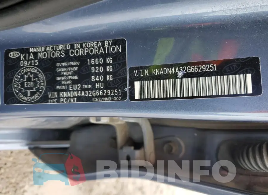 KNADN4A32G6629251 Photo# 13