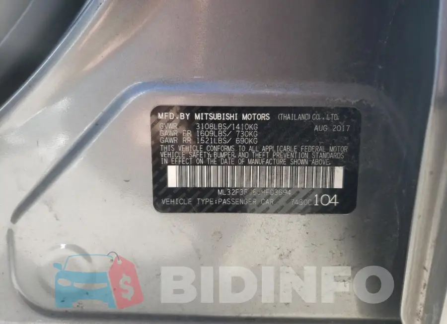 ML32F3FJ6JHF03694 Photo# 12