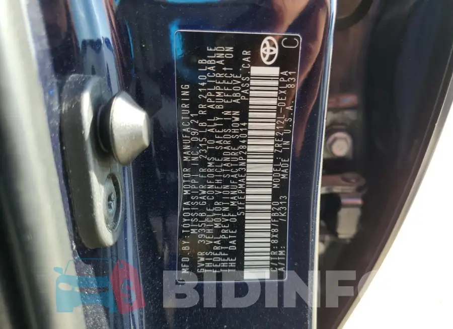 5YFEPMAE3NP284014 Photo# 12