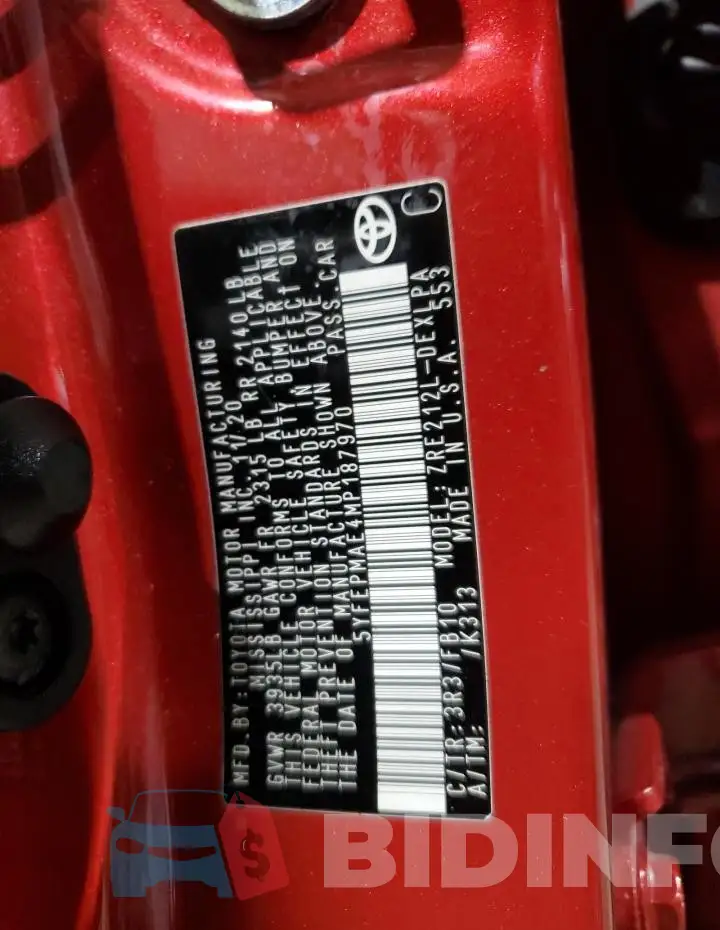 5YFEPMAE4MP187970 Photo# 13