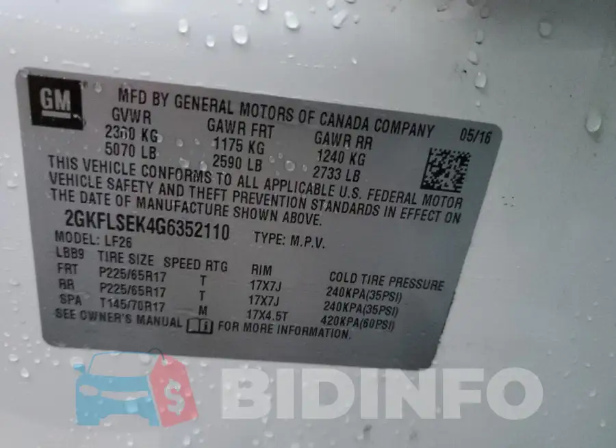 2GKFLSEK4G6352110 Photo# 14