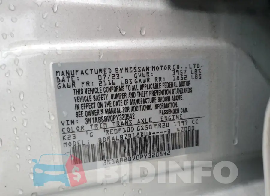 3N1AB8BV0PY320542 Photo# 12