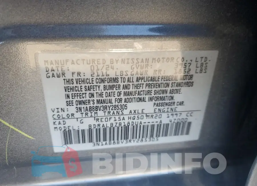 3N1AB8BV3RY285305 Photo# 12