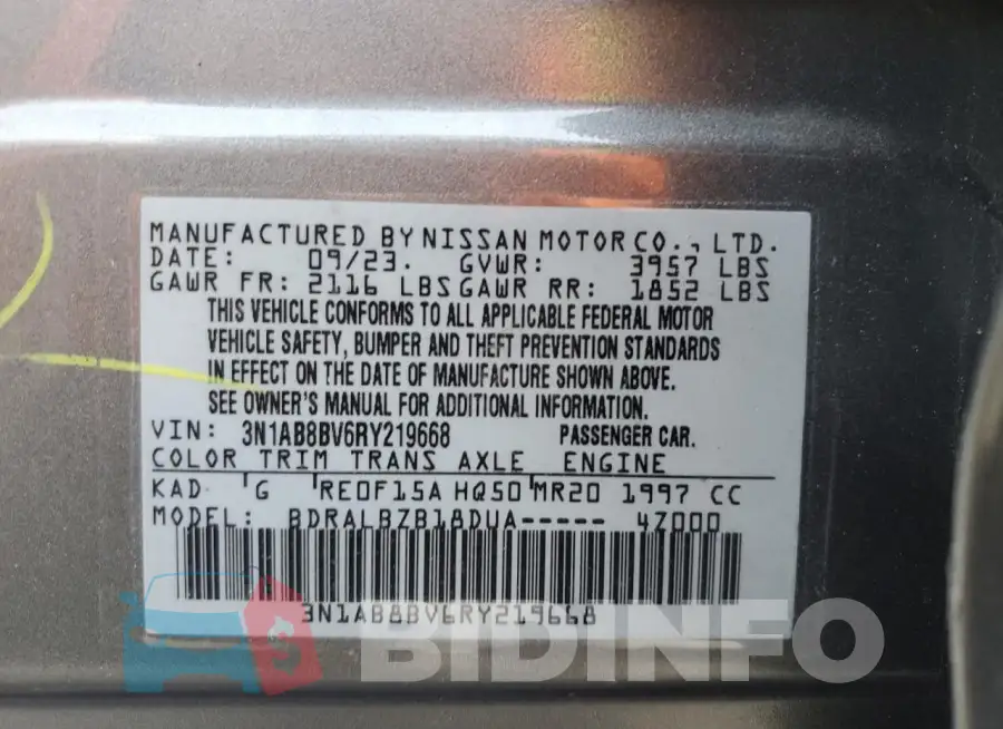 3N1AB8BV6RY219668 Photo# 13