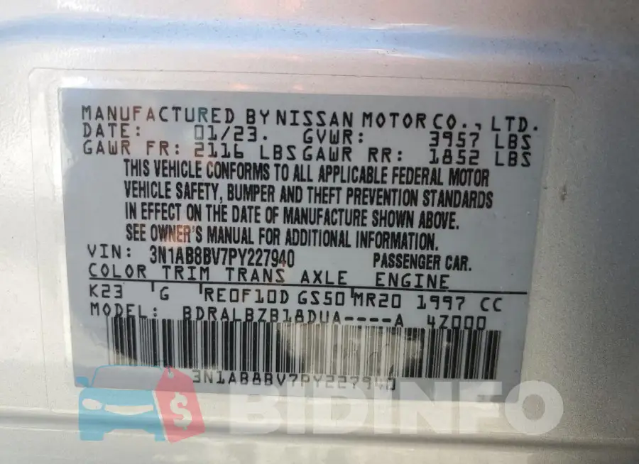 3N1AB8BV7PY227940 Photo# 12