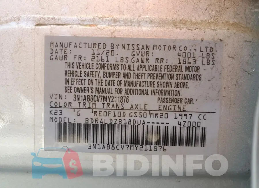 3N1AB8CV7MY211876 Photo# 13