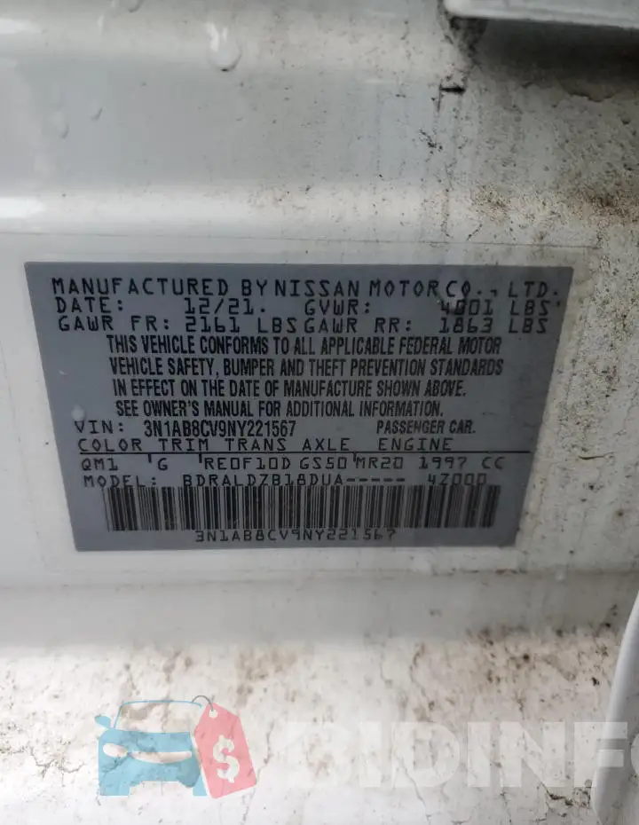 3N1AB8CV9NY221567 Photo# 12