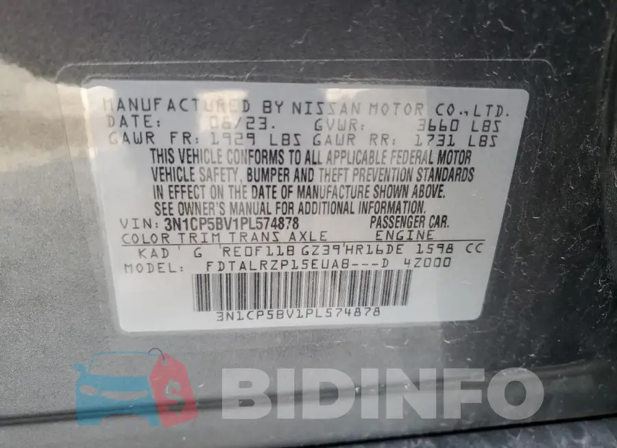 3N1CP5BV1PL574878 Photo# 14