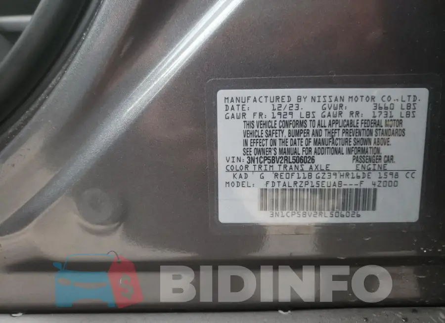 3N1CP5BV2RL506026 Photo# 13