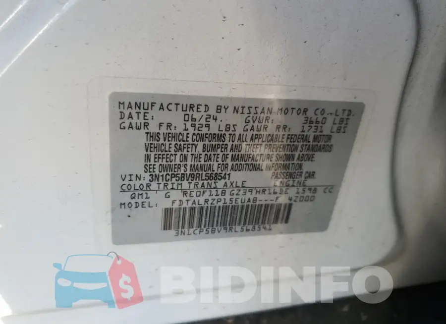 3N1CP5BV9RL568541 Photo# 13