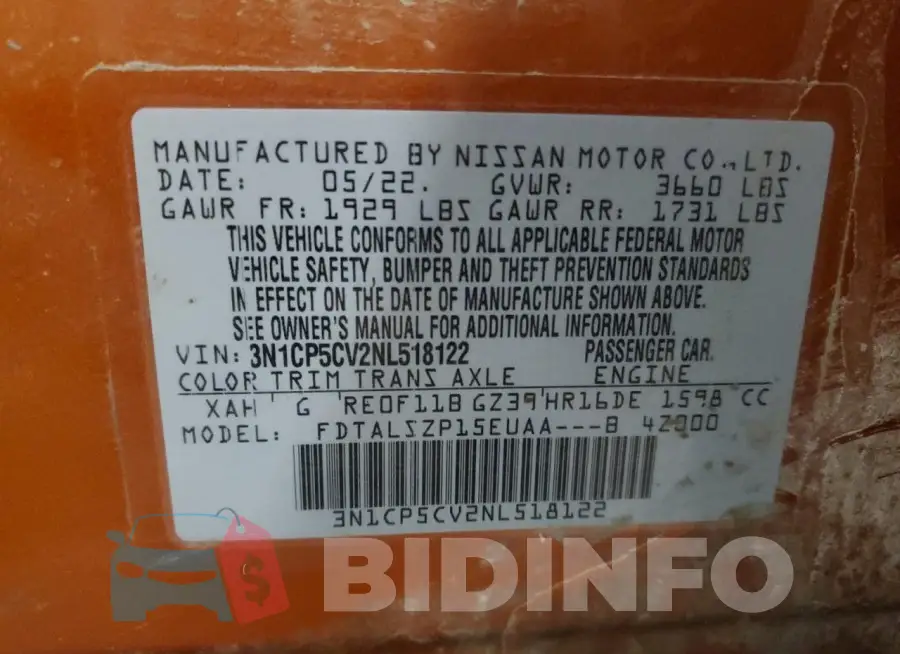 3N1CP5CV2NL518122 Photo# 12