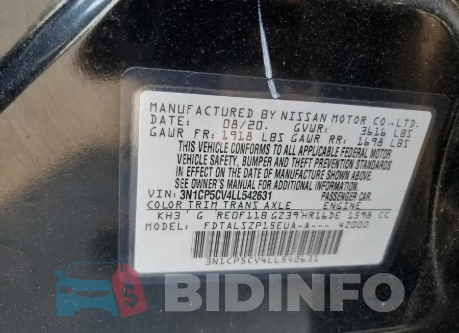 3N1CP5CV4LL542631 Photo# 13