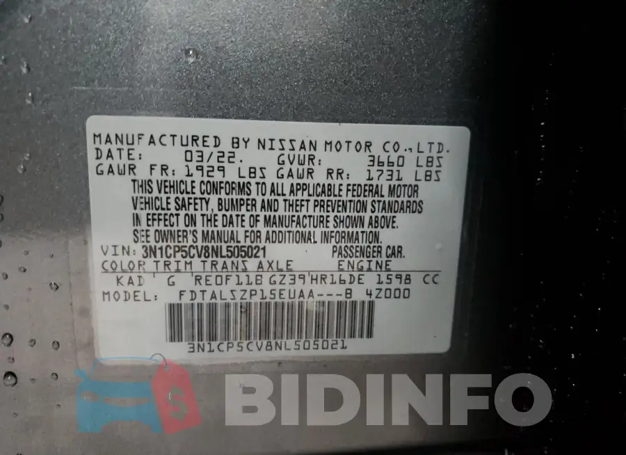 3N1CP5CV8NL505021 Photo# 13