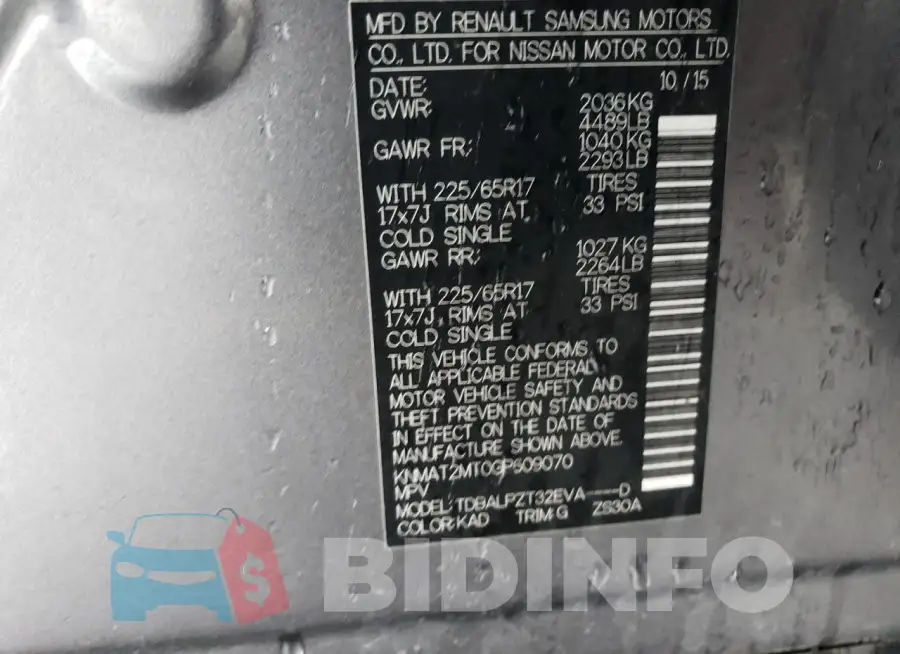 KNMAT2MT0GP609070 Photo# 13