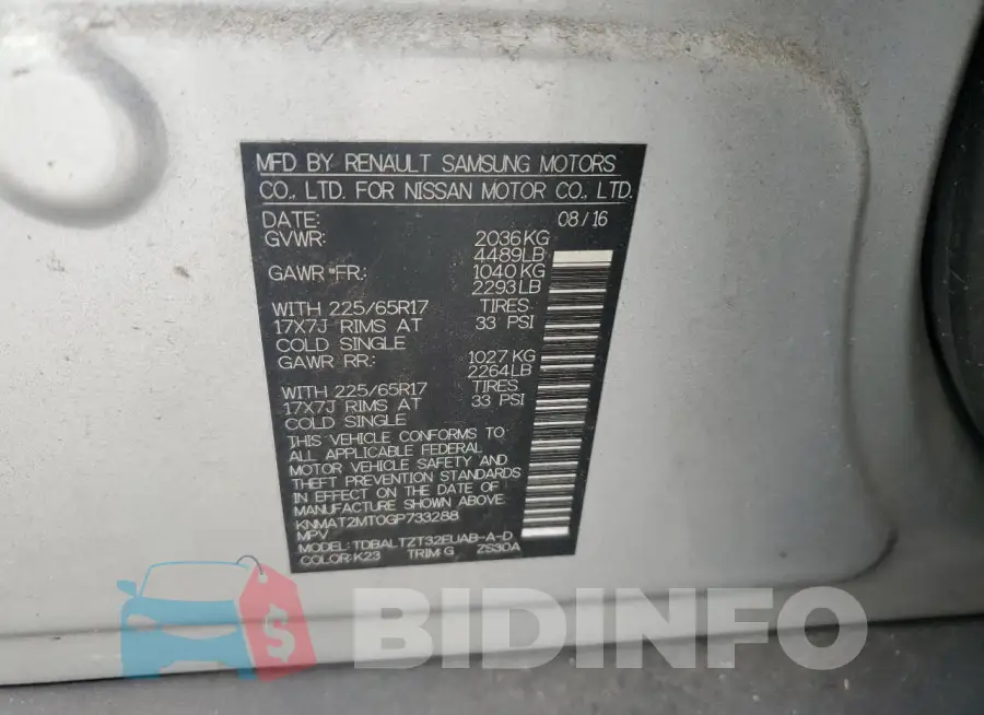 KNMAT2MT0GP733288 Photo# 13