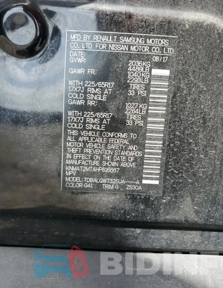 KNMAT2MT4HP618887 Photo# 13