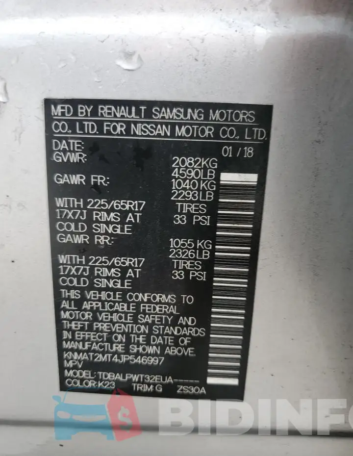 KNMAT2MT4JP546997 Photo# 14