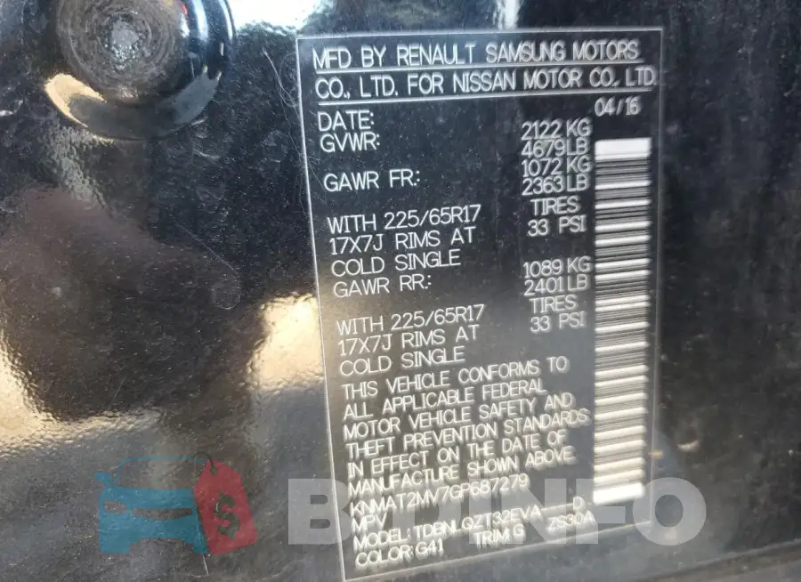 KNMAT2MV7GP687279 Photo# 13