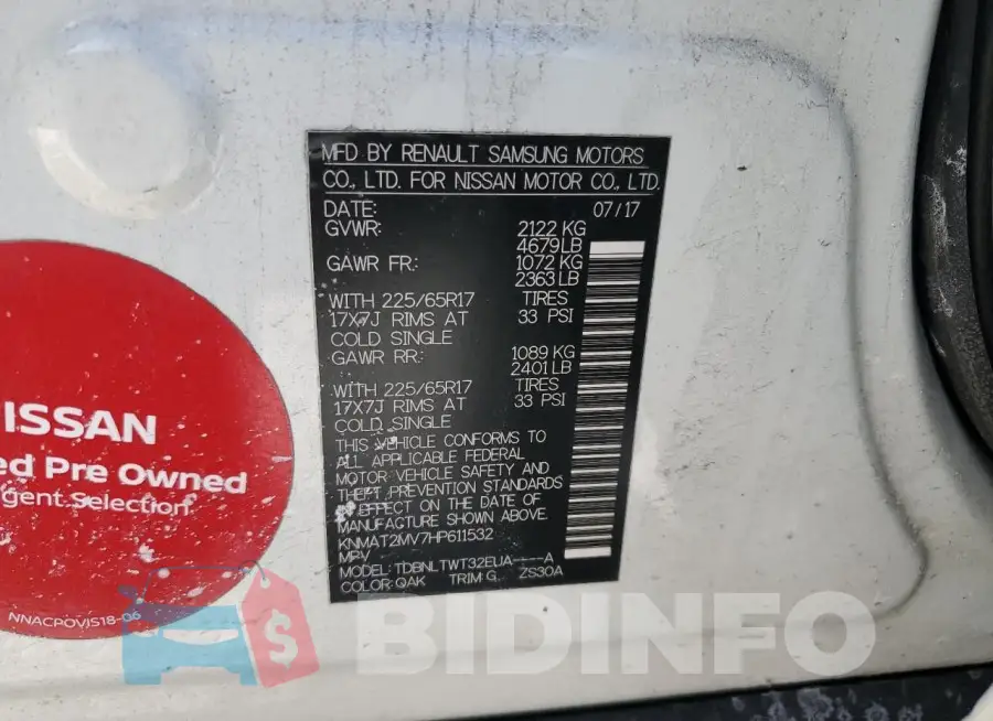 KNMAT2MV7HP611532 Photo# 13