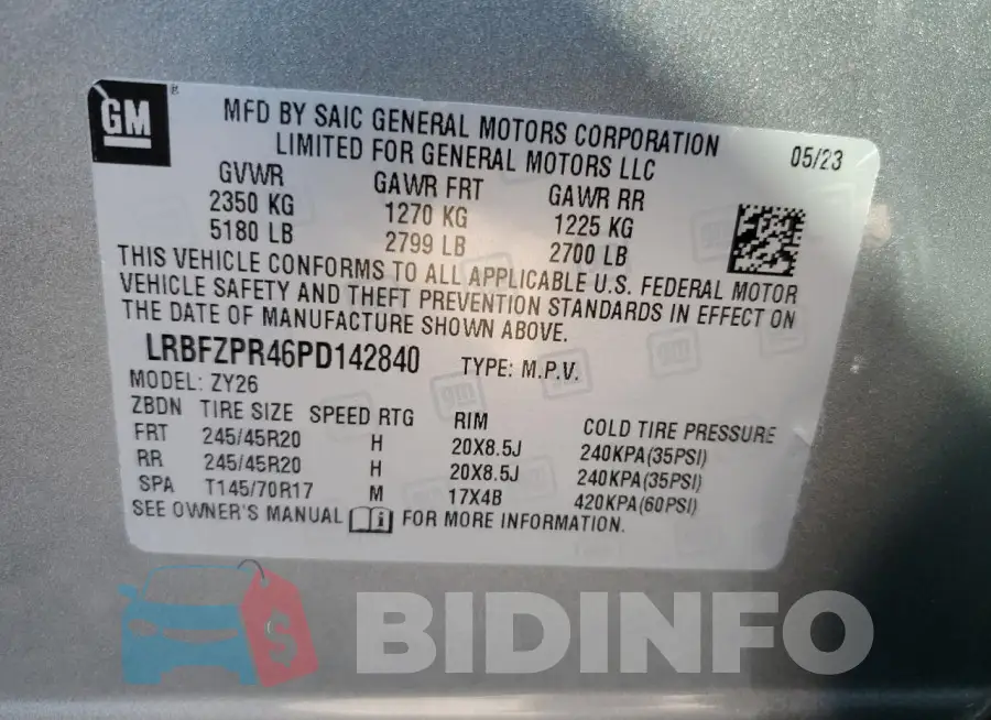 LRBFZPR46PD142840 Photo# 12