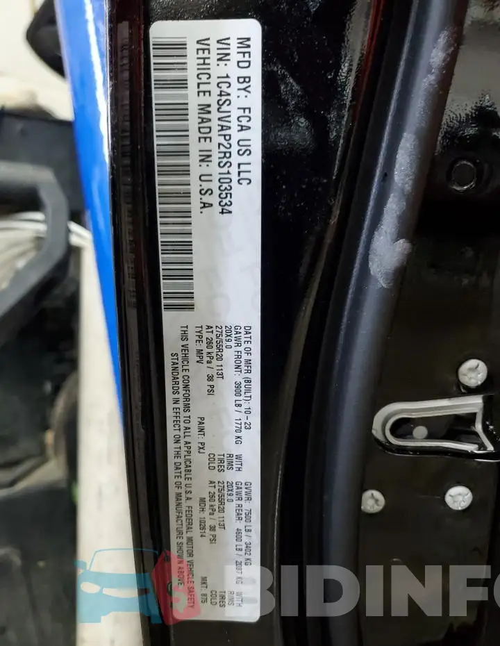 1C4SJVAP2RS103534 Photo# 14