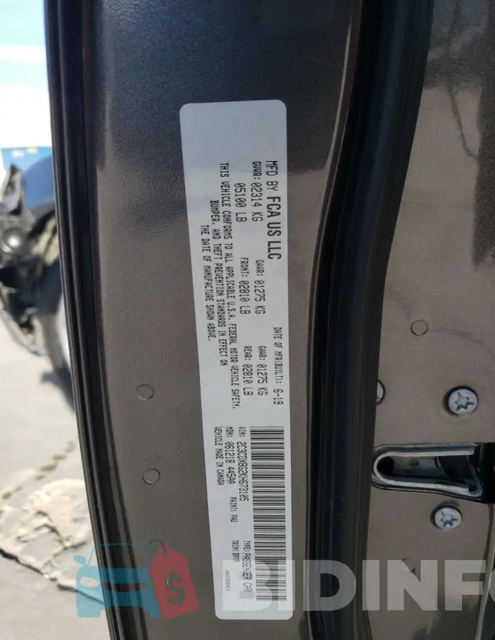 2C3CDXBG2KH673105 Photo# 12